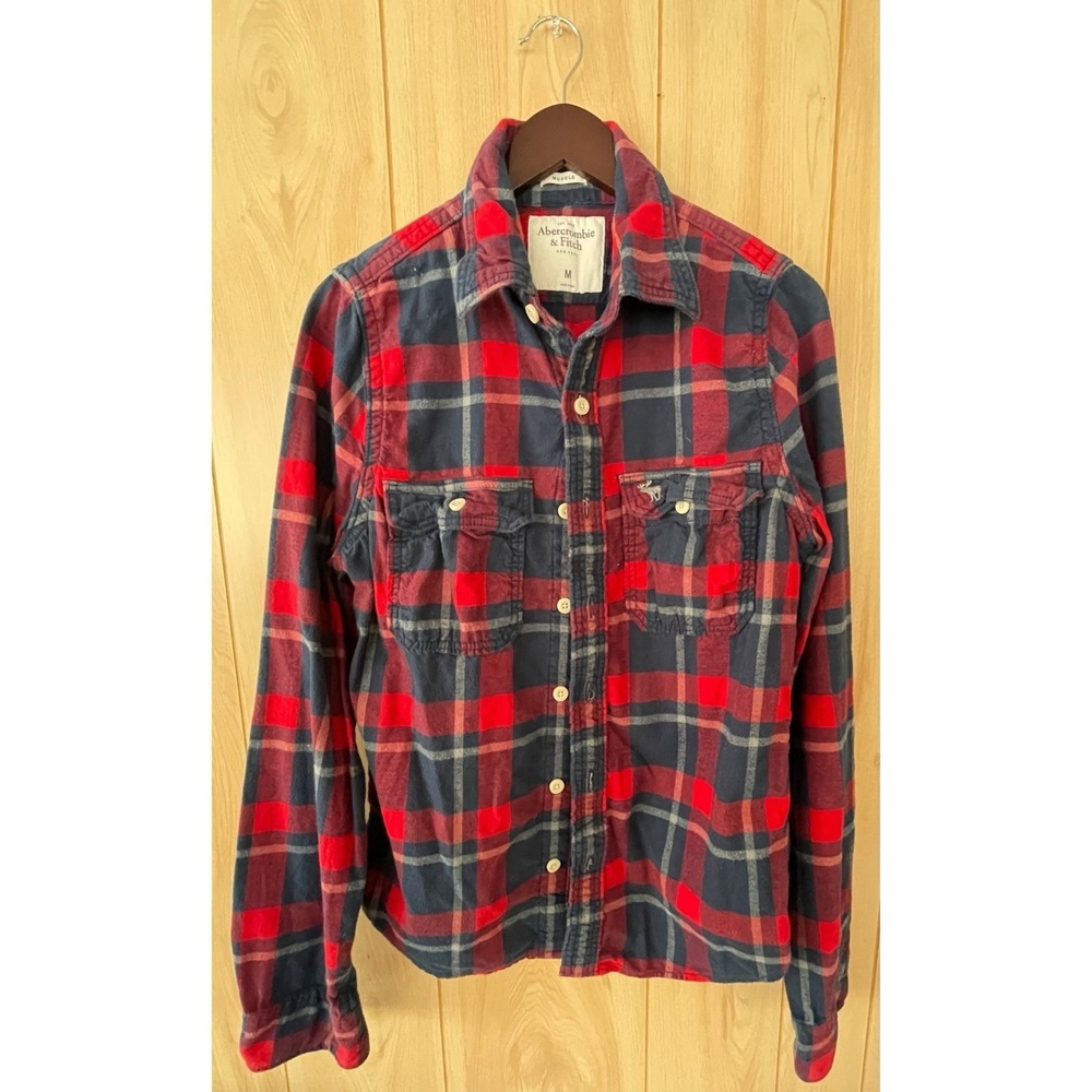 Abercrombie & Fitch Men's Long Sleeve Shirt, Size: M